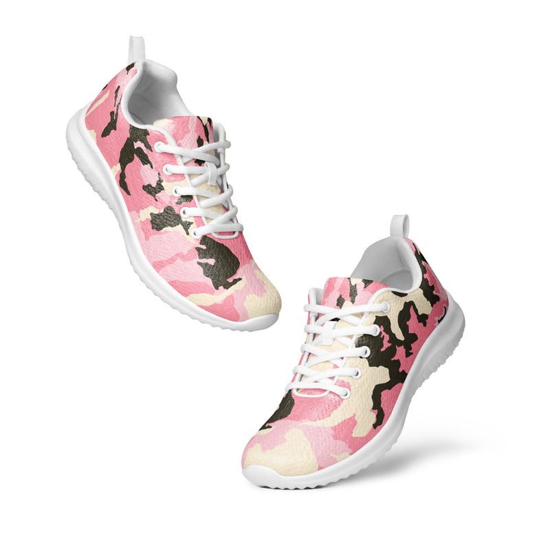 Pink Camo Athletic #54 - Top Down View | HA!LO Canvas Sneakers