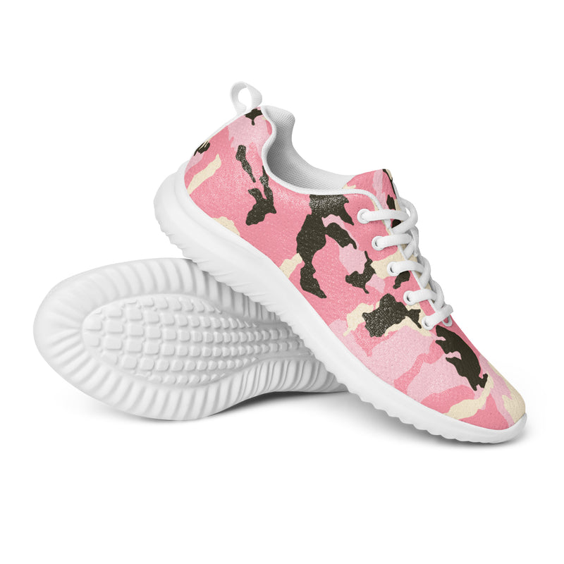 Pink Camo Athletic #54 - Canvas High Top Sneakers | HA!LO