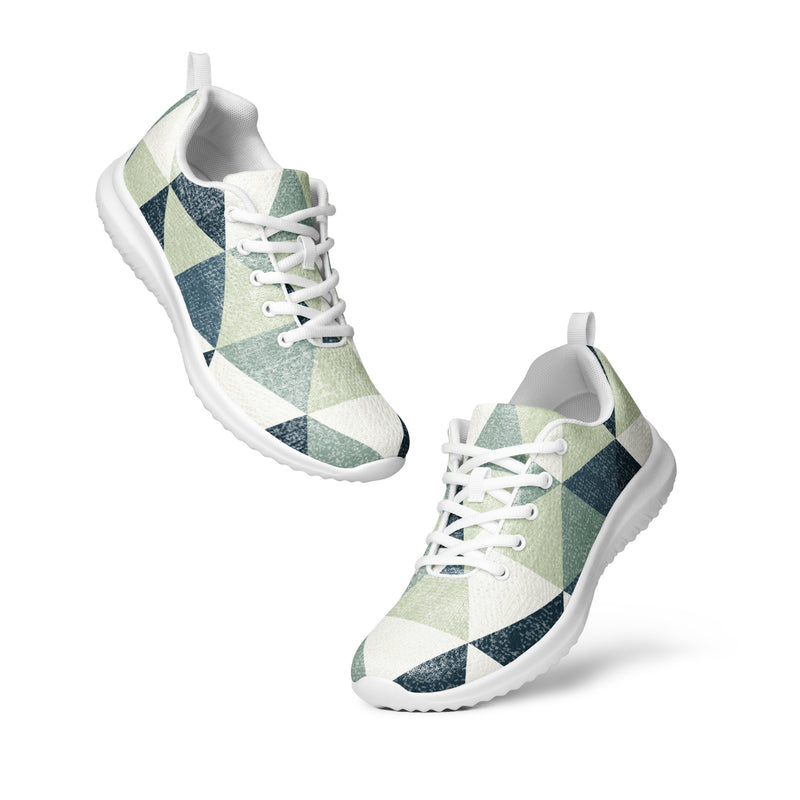 Geometric Triangle Athletic #40 - Top Down View | HA!LO Canvas Sneakers