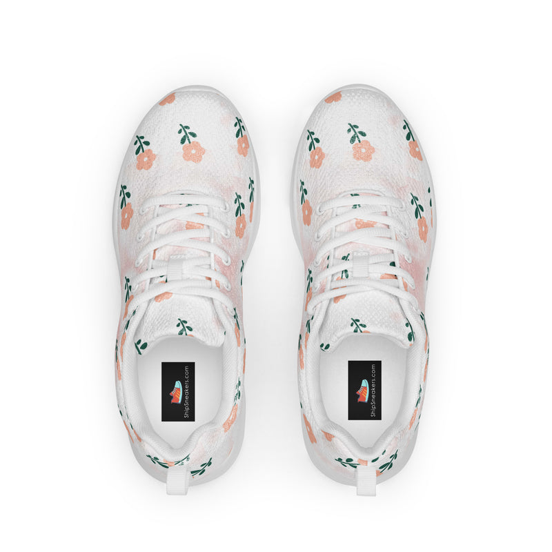 Pink Tulip Rose Athletic #103 - Back View | HA!LO Canvas Sneakers
