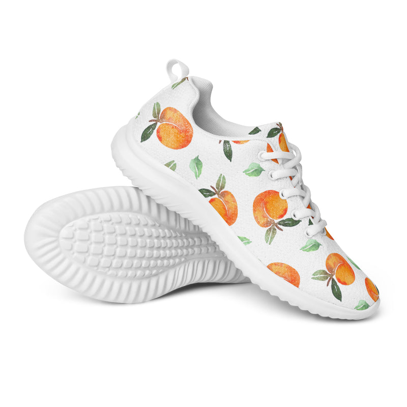 Peach Citrus Leaf Athletic #64 - Canvas High Top Sneakers | HA!LO