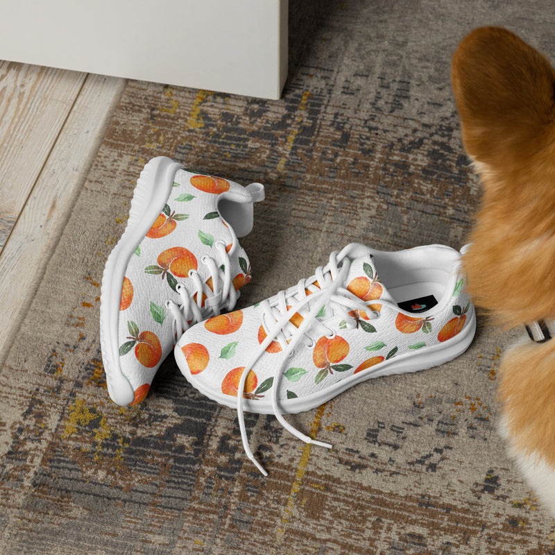 Peach Citrus Leaf Athletic #64 - Opposite Side | HA!LO Canvas Sneakers