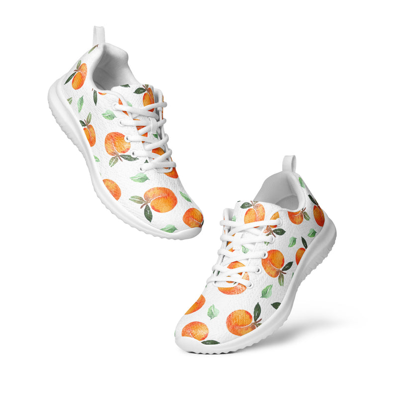 Peach Citrus Leaf Athletic #64 - Top Down View | HA!LO Canvas Sneakers