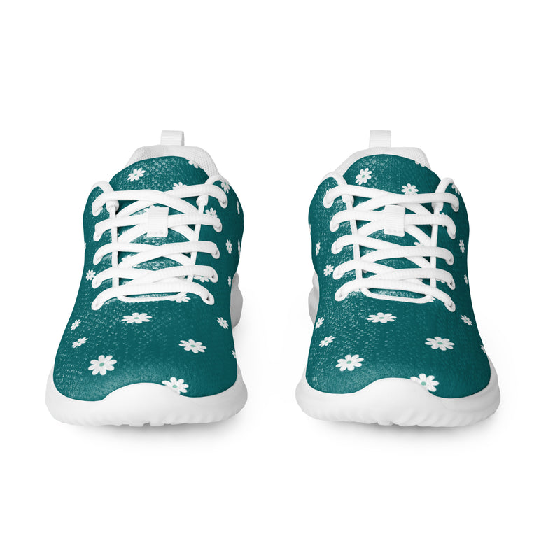 Teal Dot Large Athletic #68 - Front View | HA!LO Canvas Sneakers