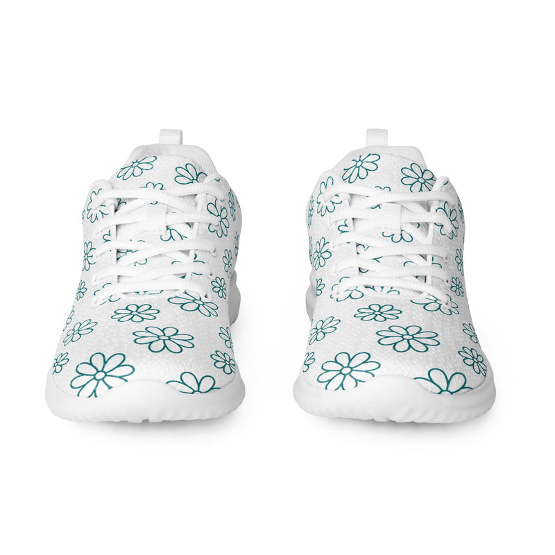 Blue Snowflake Dot Athletic #70 - Front View | HA!LO Canvas Sneakers