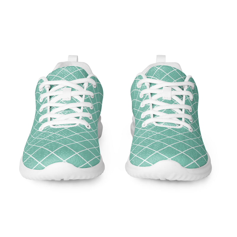 Mint Lattice Athletic #71 - Front View | HA!LO Canvas Sneakers
