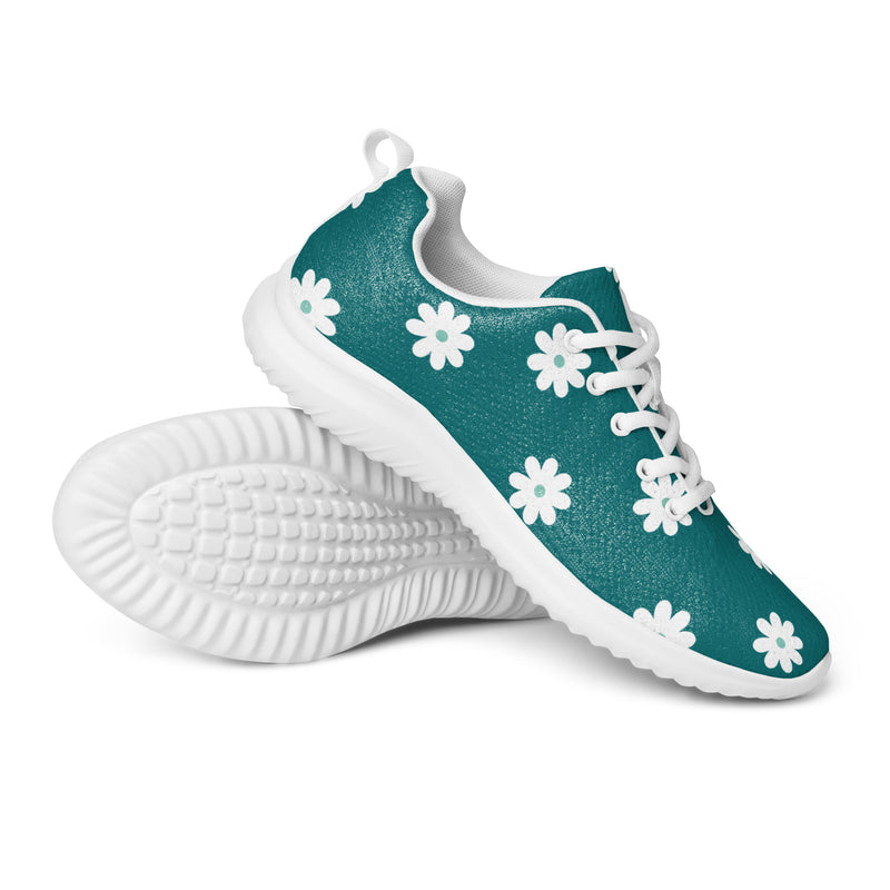 White Teal Dot Athletic #76 - Canvas High Top Sneakers | HA!LO