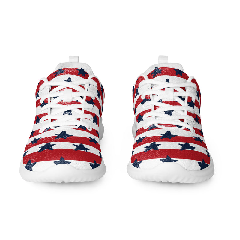 Patriotic Stripe Athletic #88 - Front View | HA!LO Canvas Sneakers