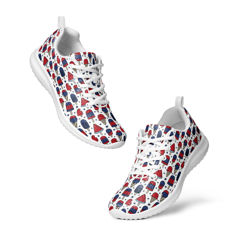 Red Cherry Dot Athletic #91 - Top Down View | HA!LO Canvas Sneakers