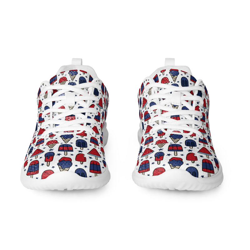 Red Cherry Dot Athletic #91 - Front View | HA!LO Canvas Sneakers