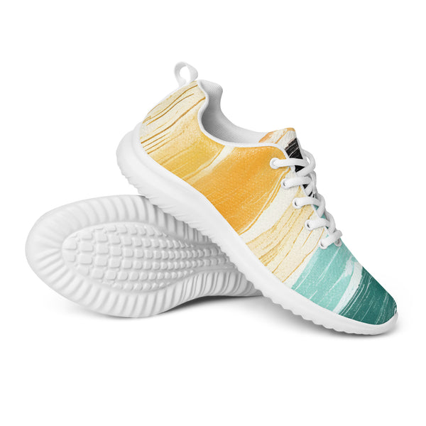 HA!LO Watercolor Sunset — Women's Canvas Athletic Sneaker