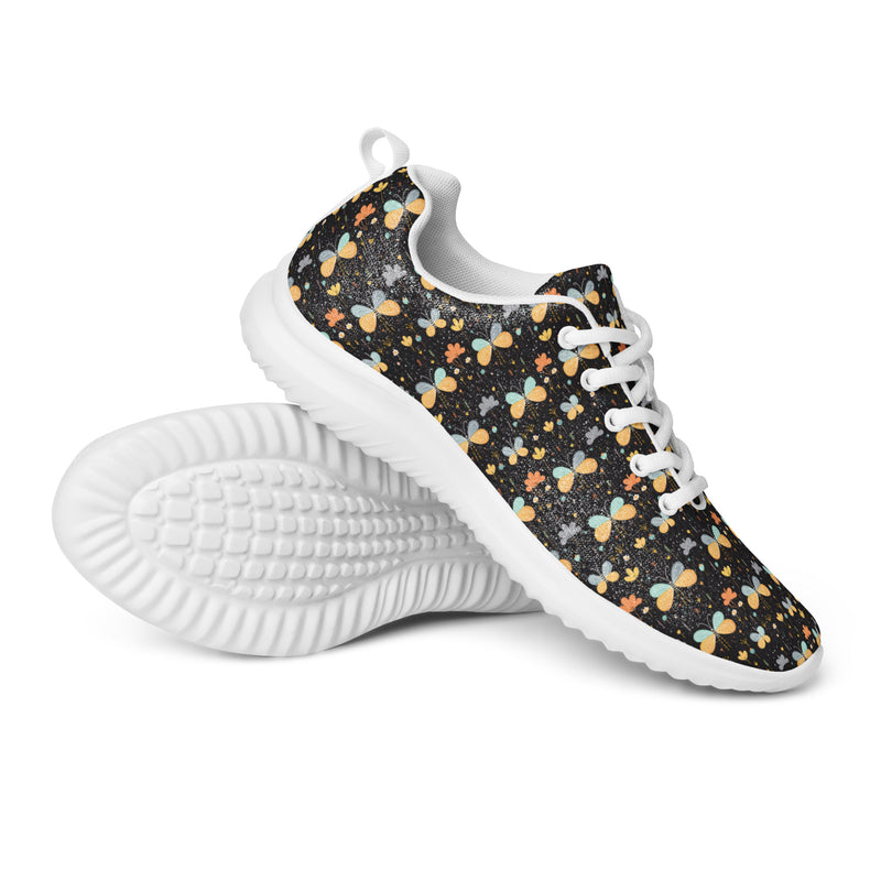 Black Gold Floral Athletic #97 - Canvas High Top Sneakers | HA!LO