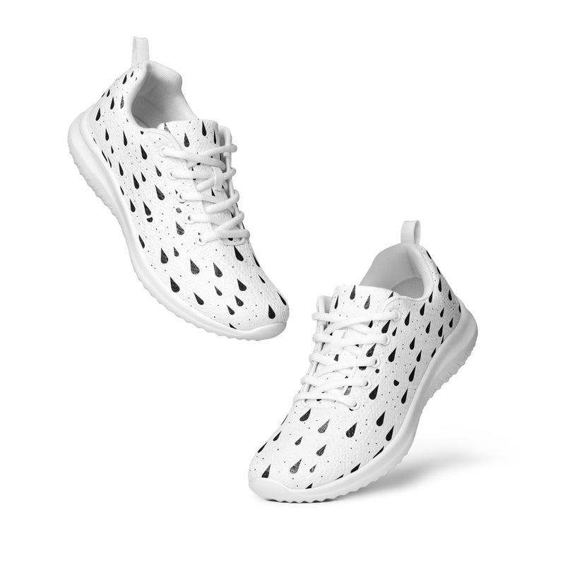 Black Brush Stroke Athletic #96 - Top Down View | HA!LO Canvas Sneakers