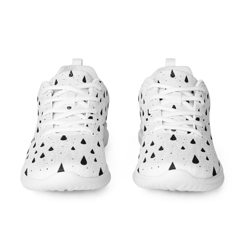 Black Brush Stroke Athletic #96 - Front View | HA!LO Canvas Sneakers
