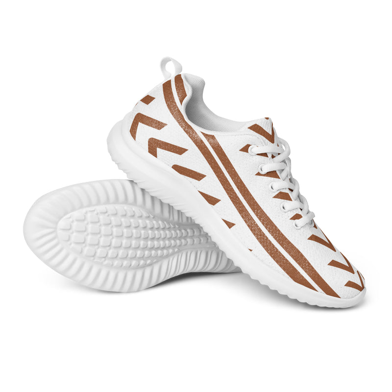 Brown Abstract Line Athletic #109 - Canvas High Top Sneakers | HA!LO