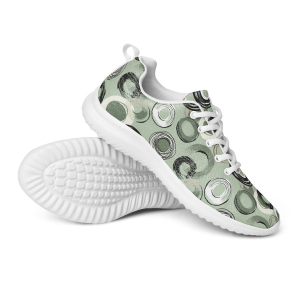 HA!LO Green Swirl Circle — Women's Canvas Athletic Sneaker