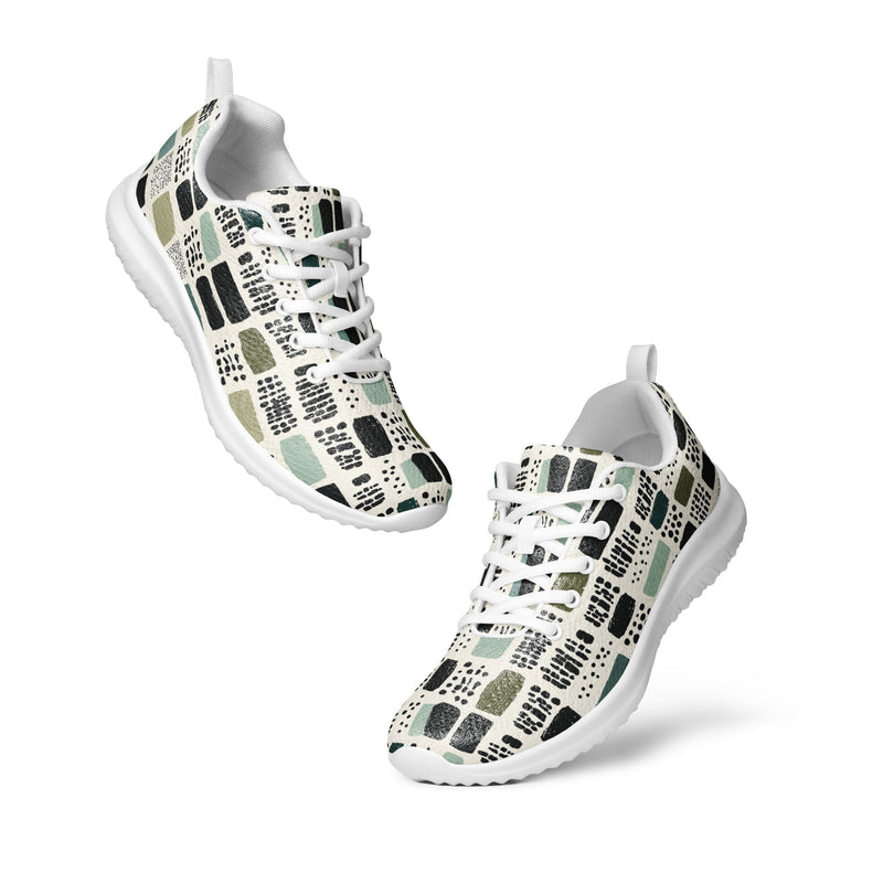 Sage Patchwork Athletic #111 - Top Down View | HA!LO Canvas Sneakers
