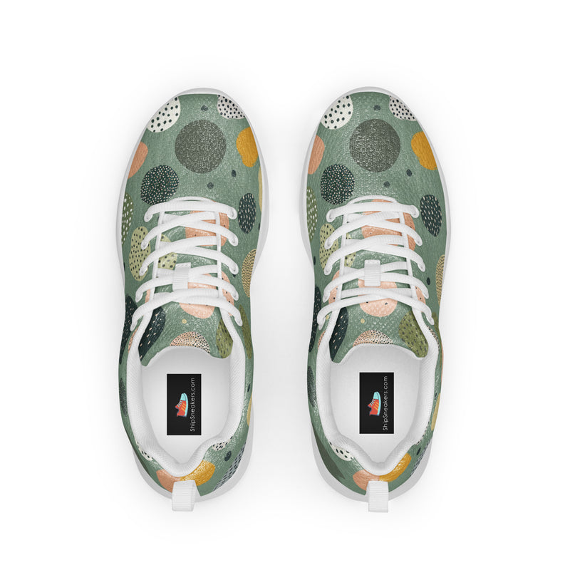 Sage Bubble Athletic #113 - Back View | HA!LO Canvas Sneakers