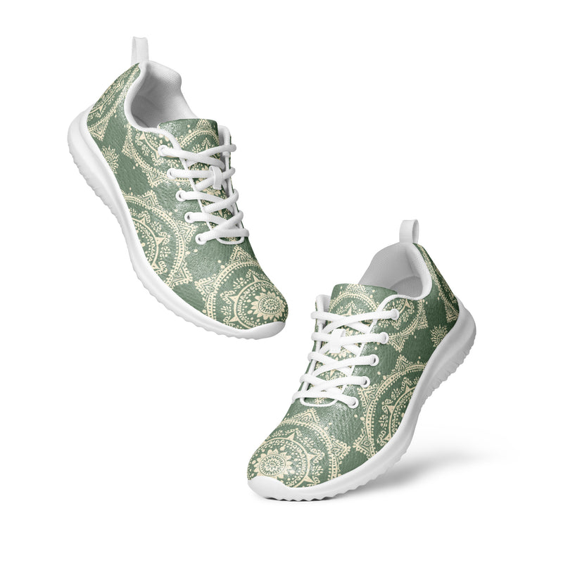 Green Botanical Athletic #115 - Top Down View | HA!LO Canvas Sneakers