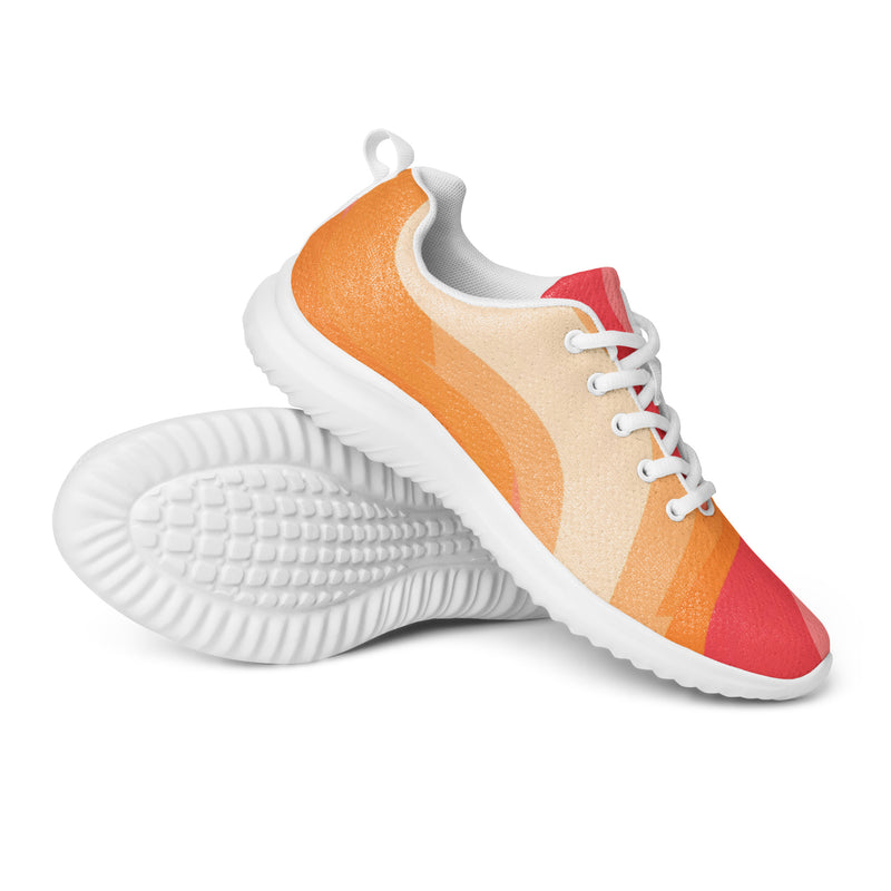 Peach Watercolor Athletic #126 - Canvas High Top Sneakers | HA!LO