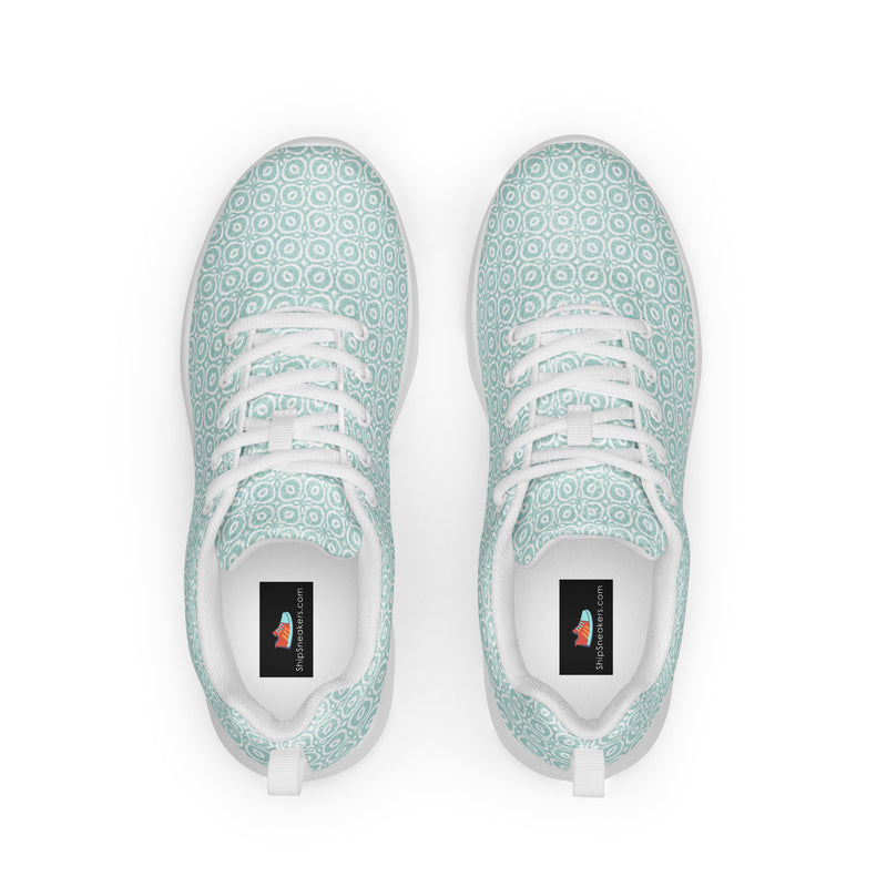 Mint Tiny Dot Athletic #131 - Back View | HA!LO Canvas Sneakers
