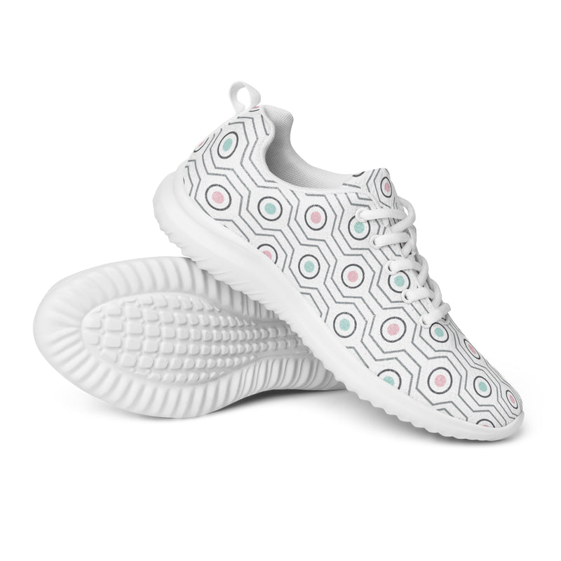 Circle Ring Pattern Athletic #132 - Canvas High Top Sneakers | HA!LO