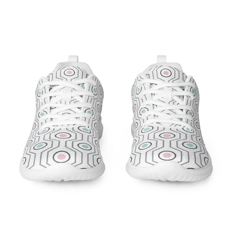 Circle Ring Pattern Athletic #132 - Front View | HA!LO Canvas Sneakers