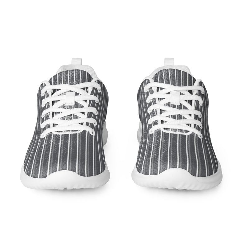 Gray Pinstripe Athletic #133 - Front View | HA!LO Canvas Sneakers