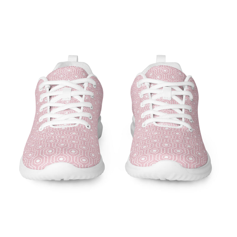 Pink White Dot Athletic #134 - Front View | HA!LO Canvas Sneakers