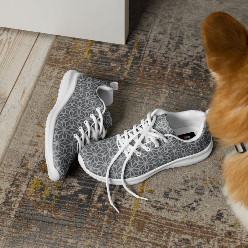 Gray Mandala Athletic #135 - Opposite Side | HA!LO Canvas Sneakers