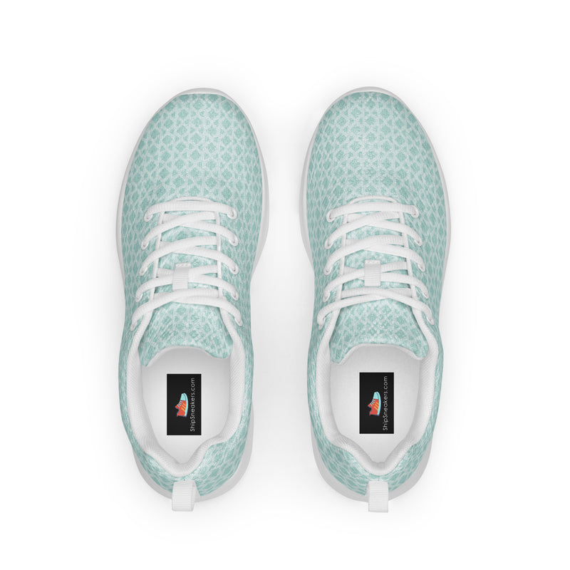 Seafoam Dot Athletic #136 - Back View | HA!LO Canvas Sneakers