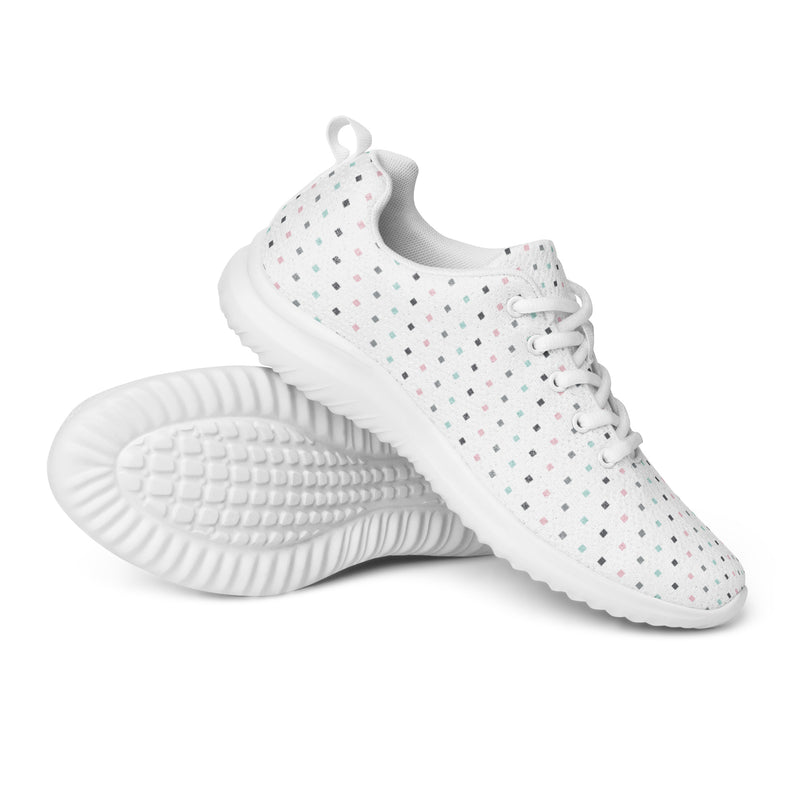White Mini Dot Athletic #137 - Canvas High Top Sneakers | HA!LO