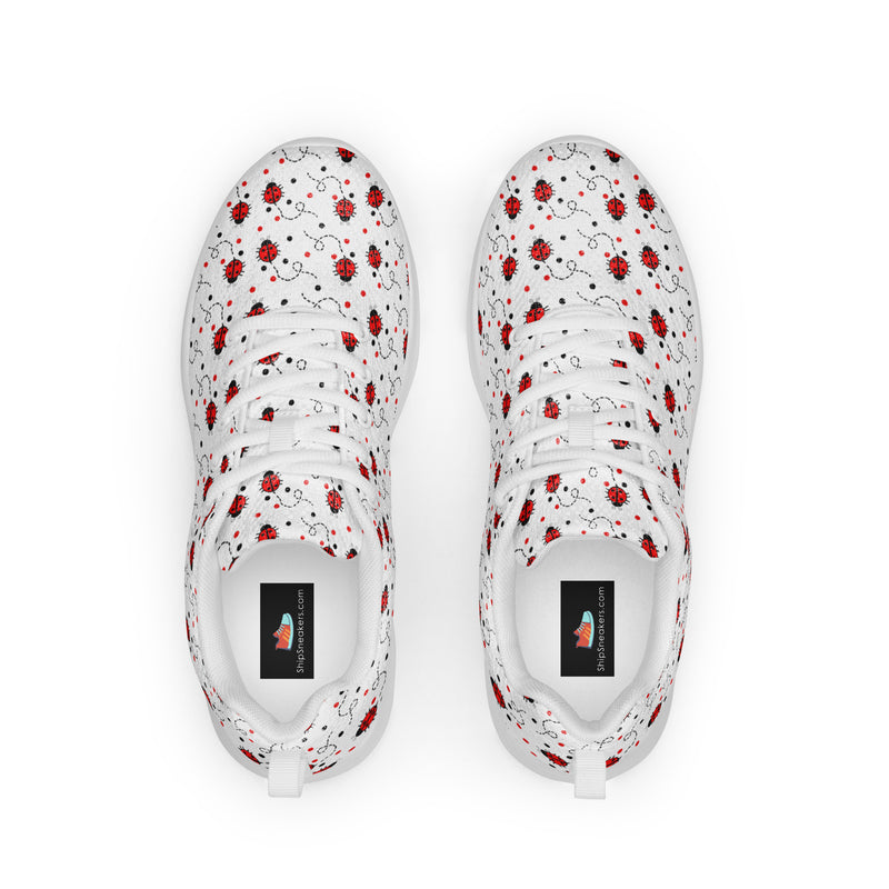 Ladybug Flower Athletic #144 - Back View | HA!LO Canvas Sneakers