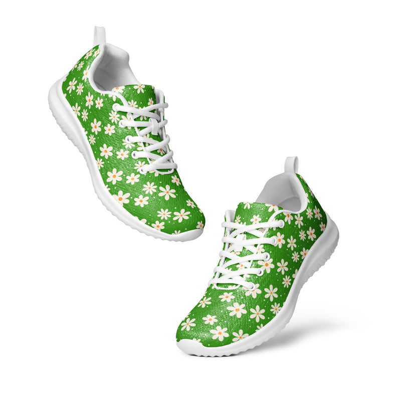 Green Daisy Athletic #145 - Top Down View | HA!LO Canvas Sneakers