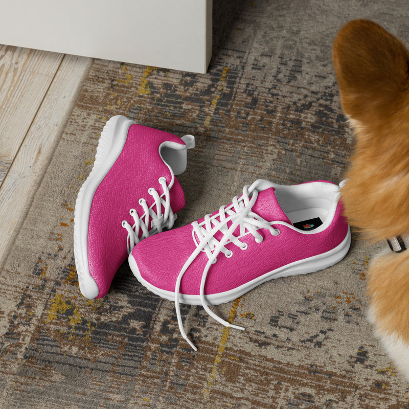 Hot Pink Athletic #168 - Opposite Side | HA!LO Canvas Sneakers