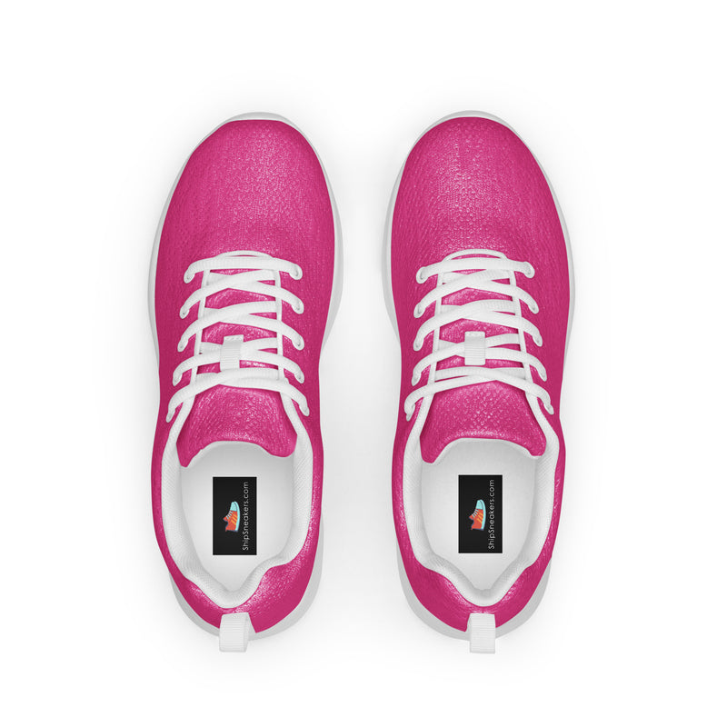 Hot Pink Athletic #168 - Back View | HA!LO Canvas Sneakers