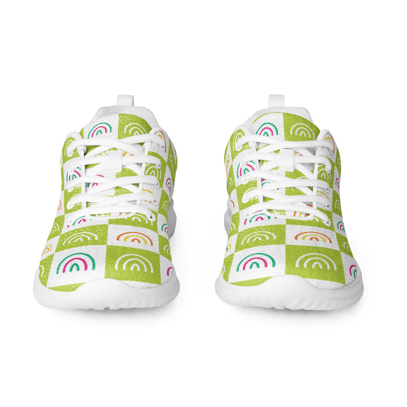 Rainbow Circle Athletic #175 - Front View | HA!LO Canvas Sneakers