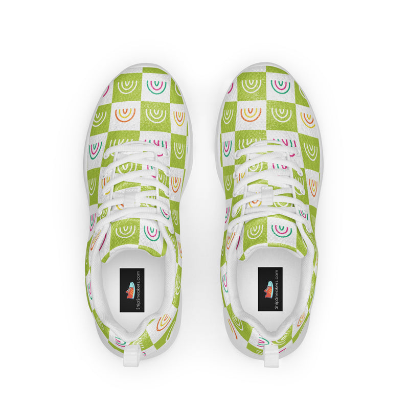 Rainbow Circle Athletic #175 - Back View | HA!LO Canvas Sneakers