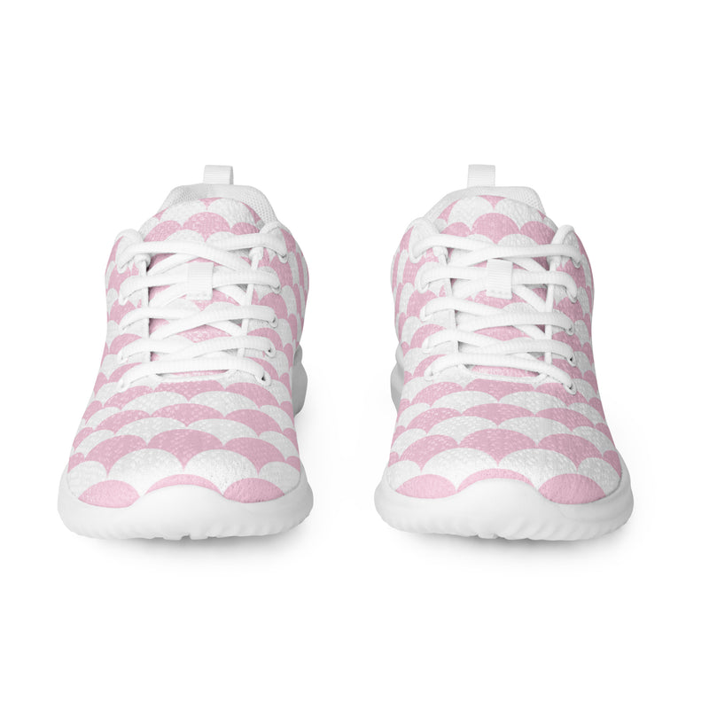 Pink Check Wave Athletic #179 - Front View | HA!LO Canvas Sneakers