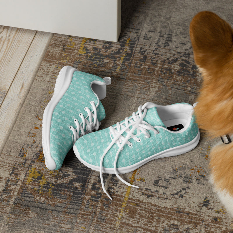 Mint Polka Dot Athletic #185 - Opposite Side | HA!LO Canvas Sneakers