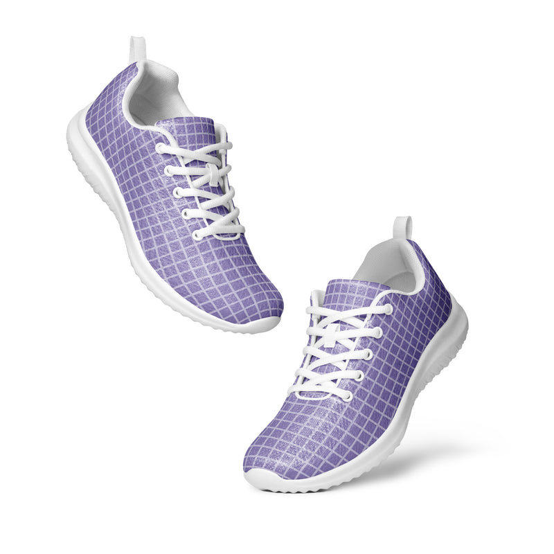 Purple Lattice Athletic #186 - Top Down View | HA!LO Canvas Sneakers