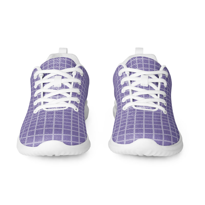 Purple Lattice Athletic #186 - Front View | HA!LO Canvas Sneakers