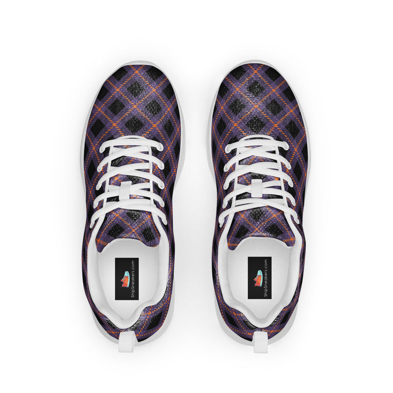 Dark Purple Plaid Athletic #190 - Sole Detail | HA!LO Canvas Sneakers