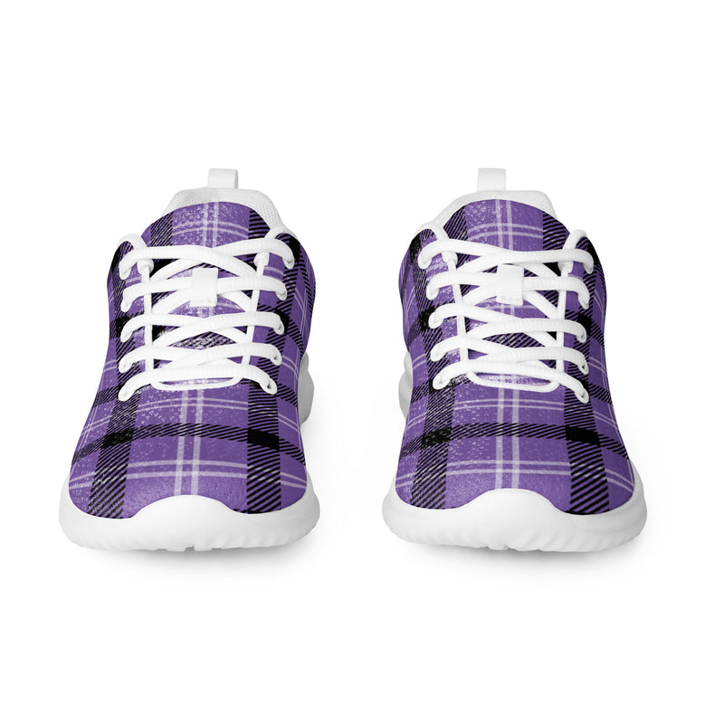 Purple Plaid Athletic #200 - Front View | HA!LO Canvas Sneakers