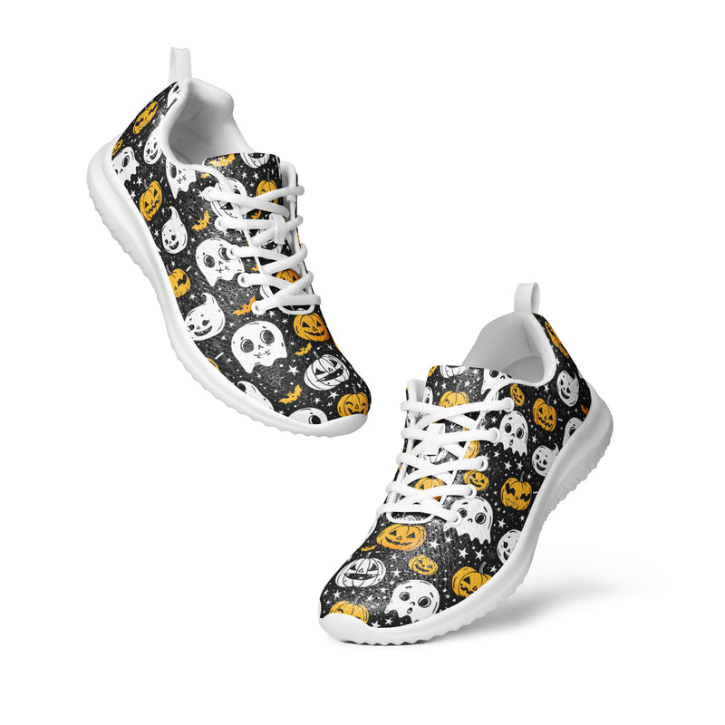 Halloween Ghost Athletic #201 - Top Down View | HA!LO Canvas Sneakers