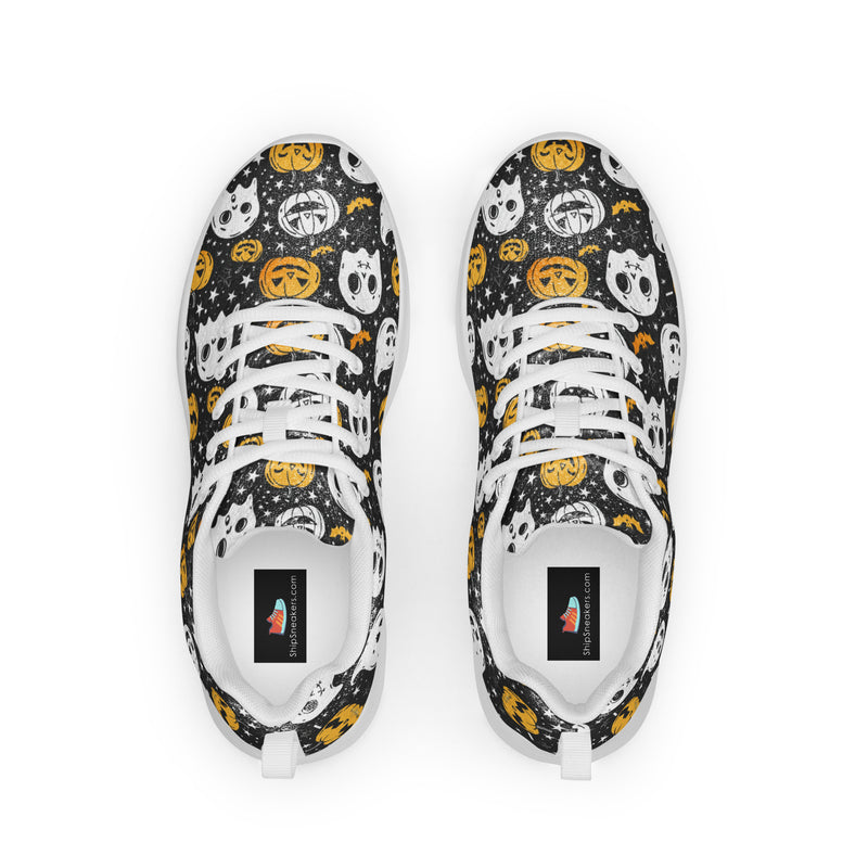 Halloween Ghost Athletic #201 - Back View | HA!LO Canvas Sneakers