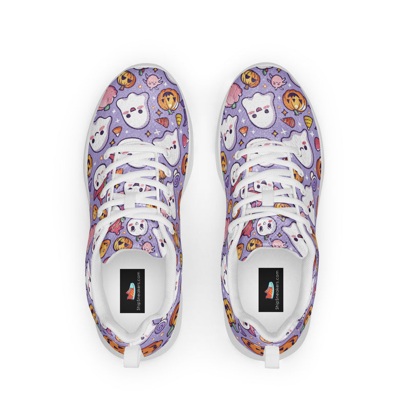 Halloween Emoji Athletic #203 - Back View | HA!LO Canvas Sneakers
