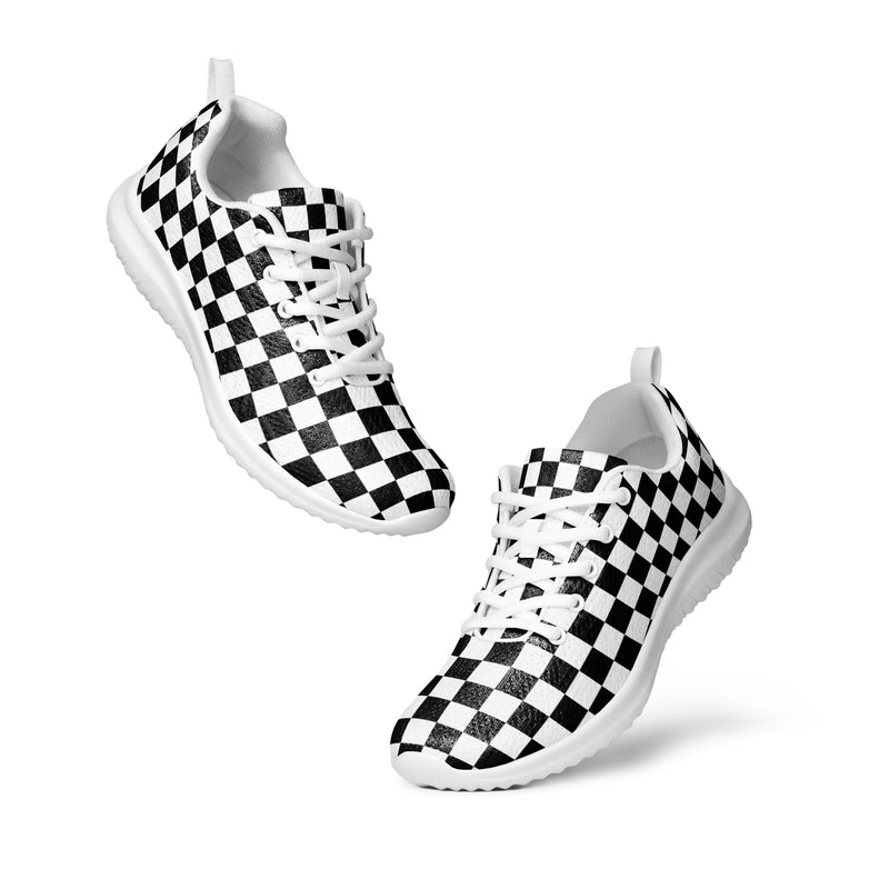 Checkerboard Athletic #204 - Top Down View | HA!LO Canvas Sneakers