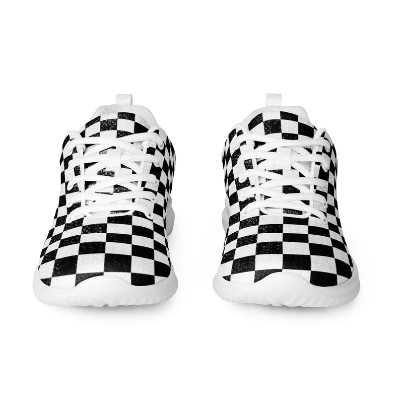 Checkerboard Athletic #204 - Back View | HA!LO Canvas Sneakers