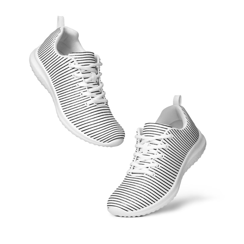 Gray Thin Stripe Athletic #206 - Top Down View | HA!LO Canvas Sneakers